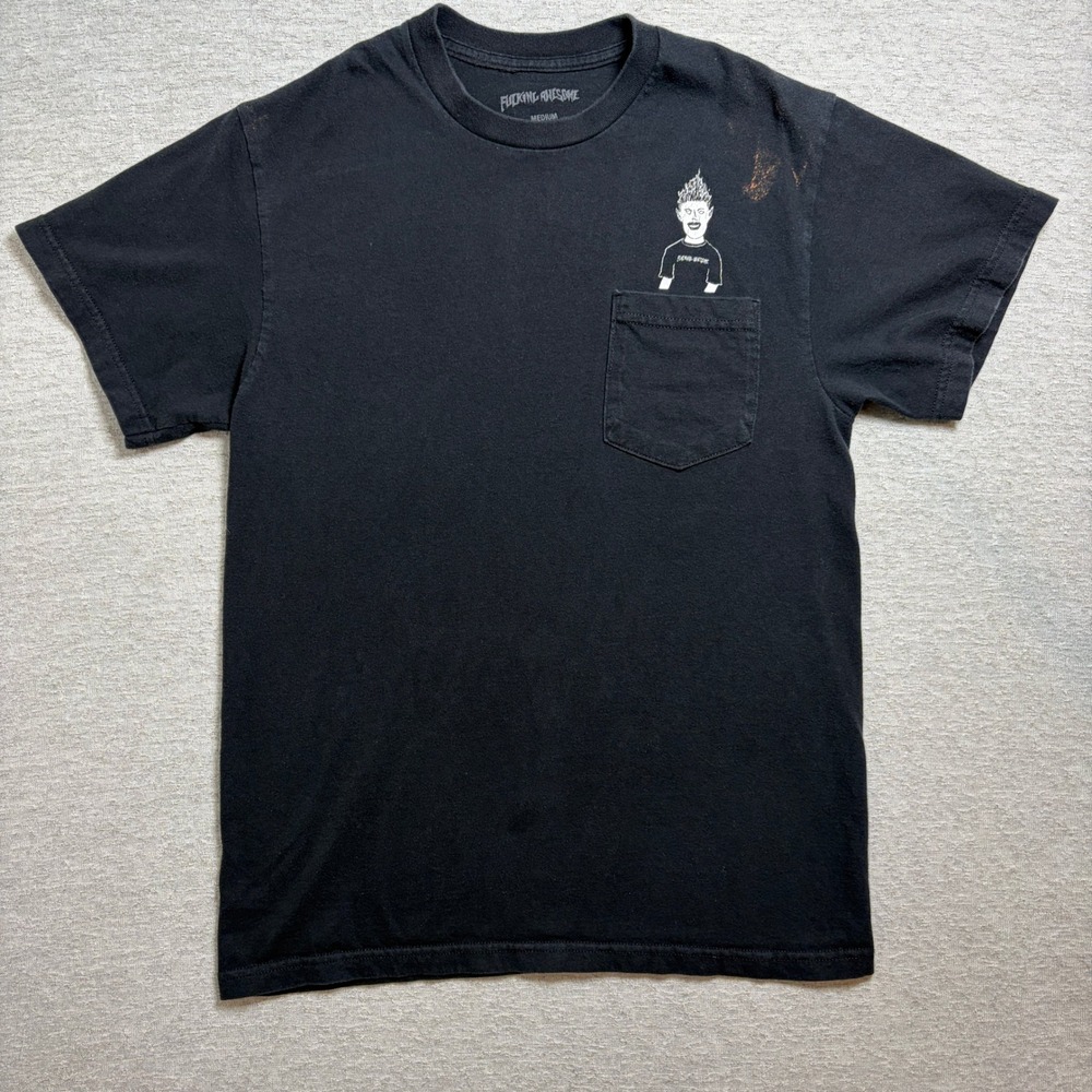 FuckingAwesome Mens Tshirt Medium Black Pocket Graphic Skate Streetwear